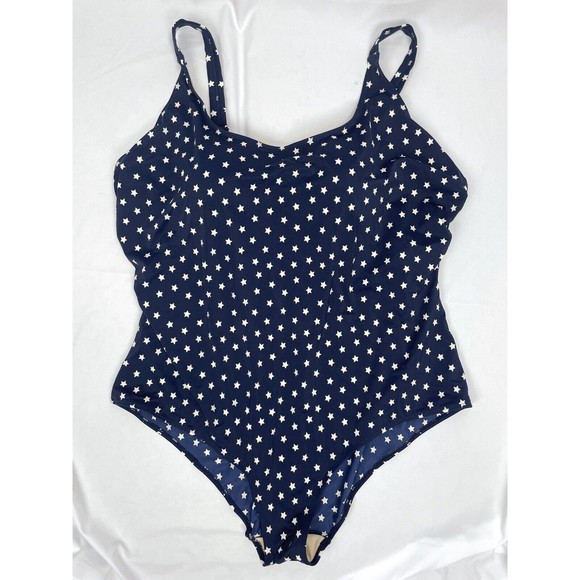 Swimsuits for All Other - Swimsuits for All Size‎ 32 Blue One Piece Swimsuit Stars Padded
